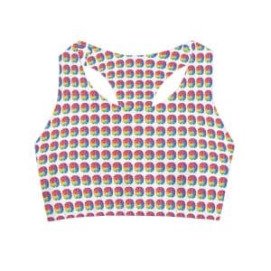 Brain Girls' Swimsuit Crop Top (AOP)