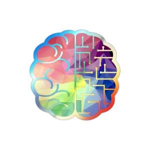 Brain Holographic Die-cut Stickers